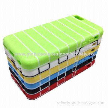 PC + TPU case for iPhone 5C, 2-in-1 design, hit color design, elegant and fashion